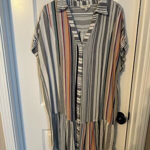 Umgee Monochrome Striped Dress